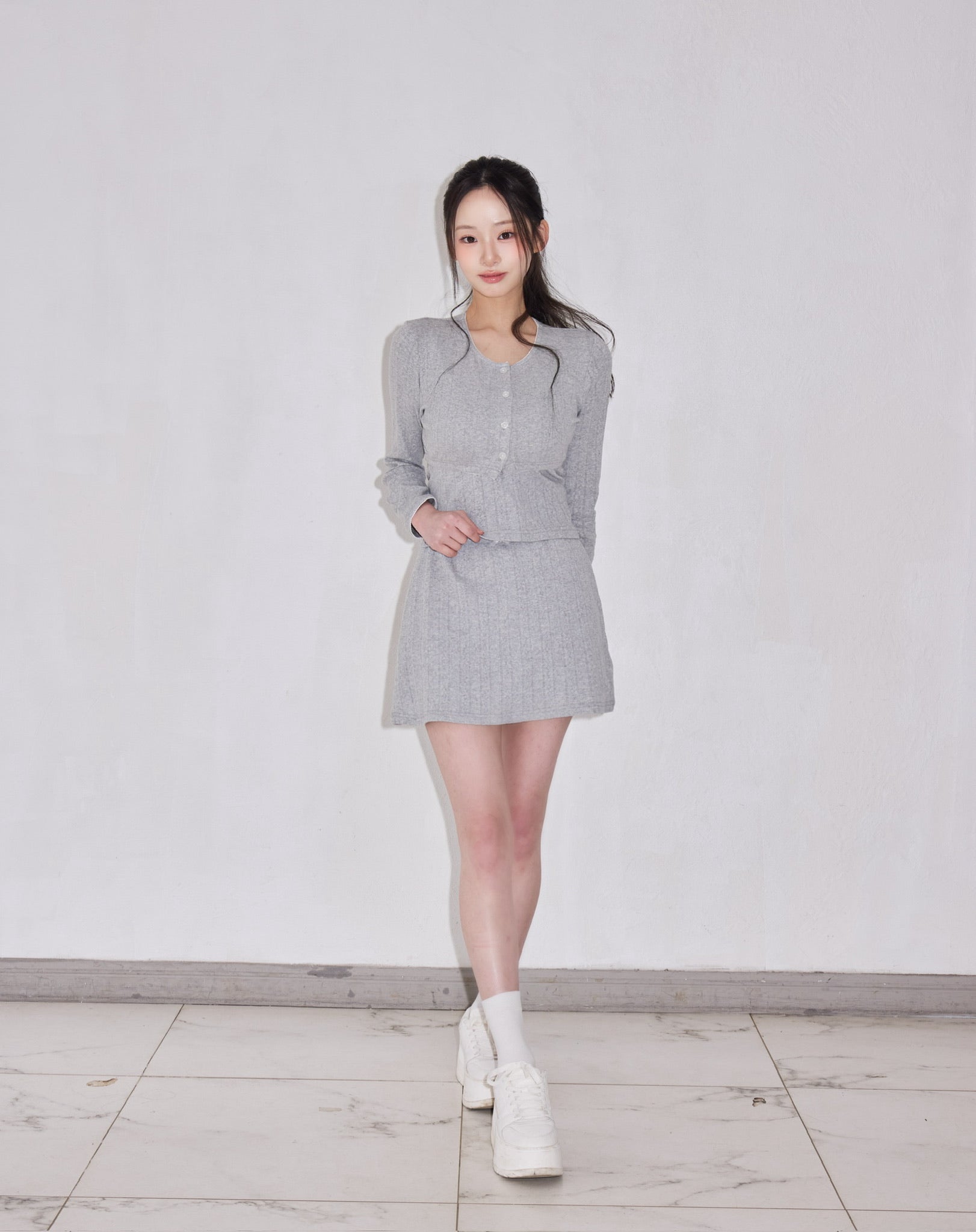 Garden cotton ribbon mini skirt
