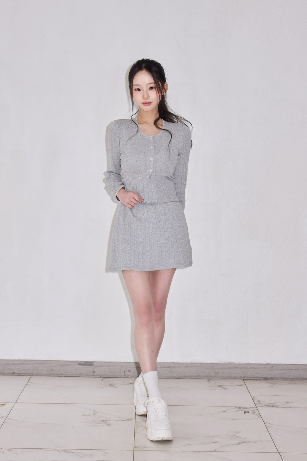 Garden cotton ribbon mini skirt
