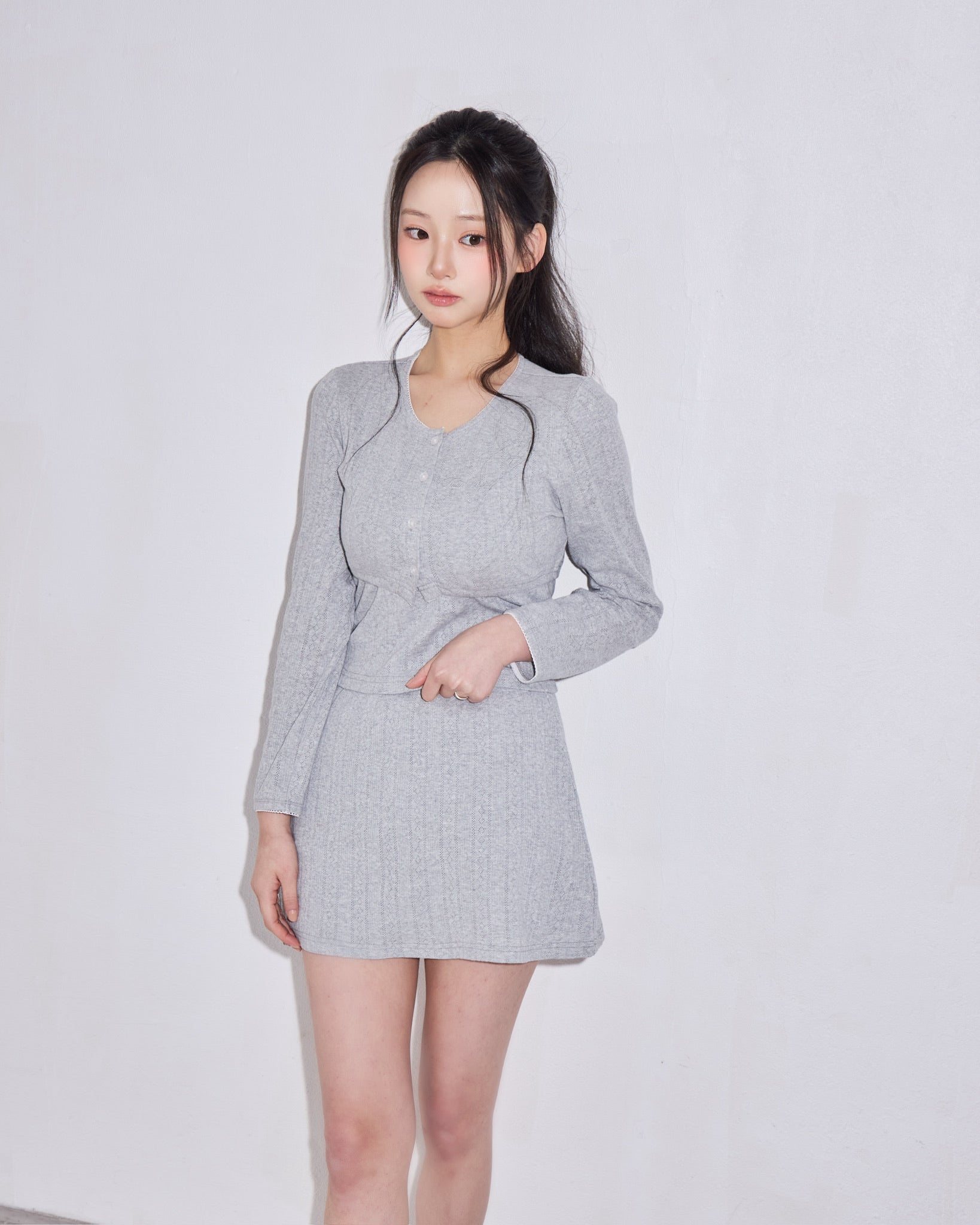 Garden cotton ribbon mini skirt