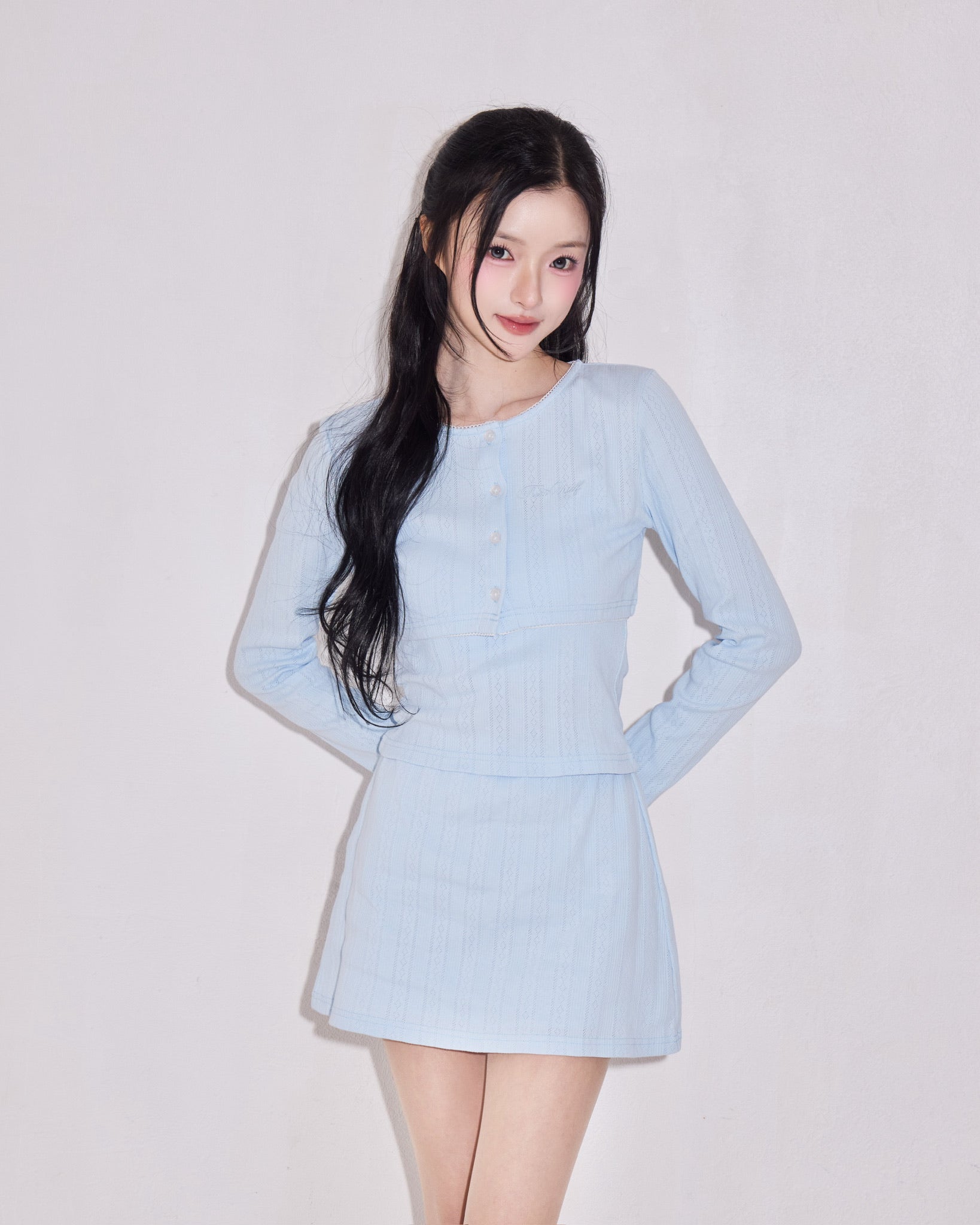 Garden cotton ribbon mini skirt