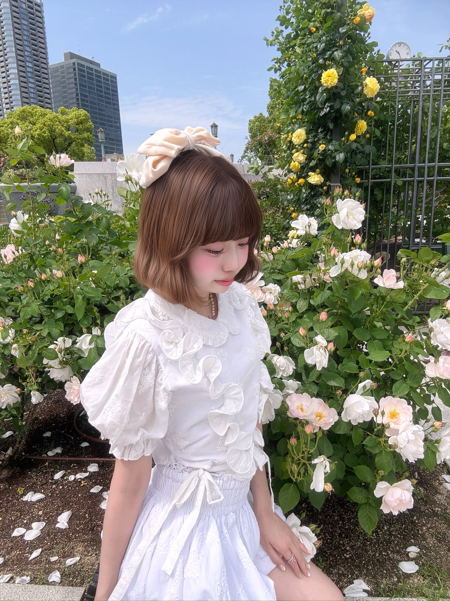 Peony ribbon frill blouse – Treat Ürself