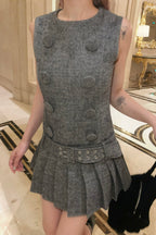 Parisienne double button one-piece