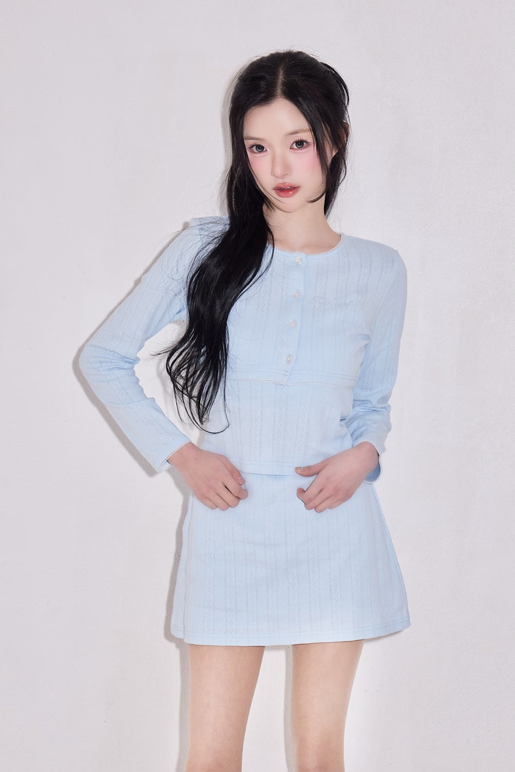 Garden cotton ribbon mini skirt