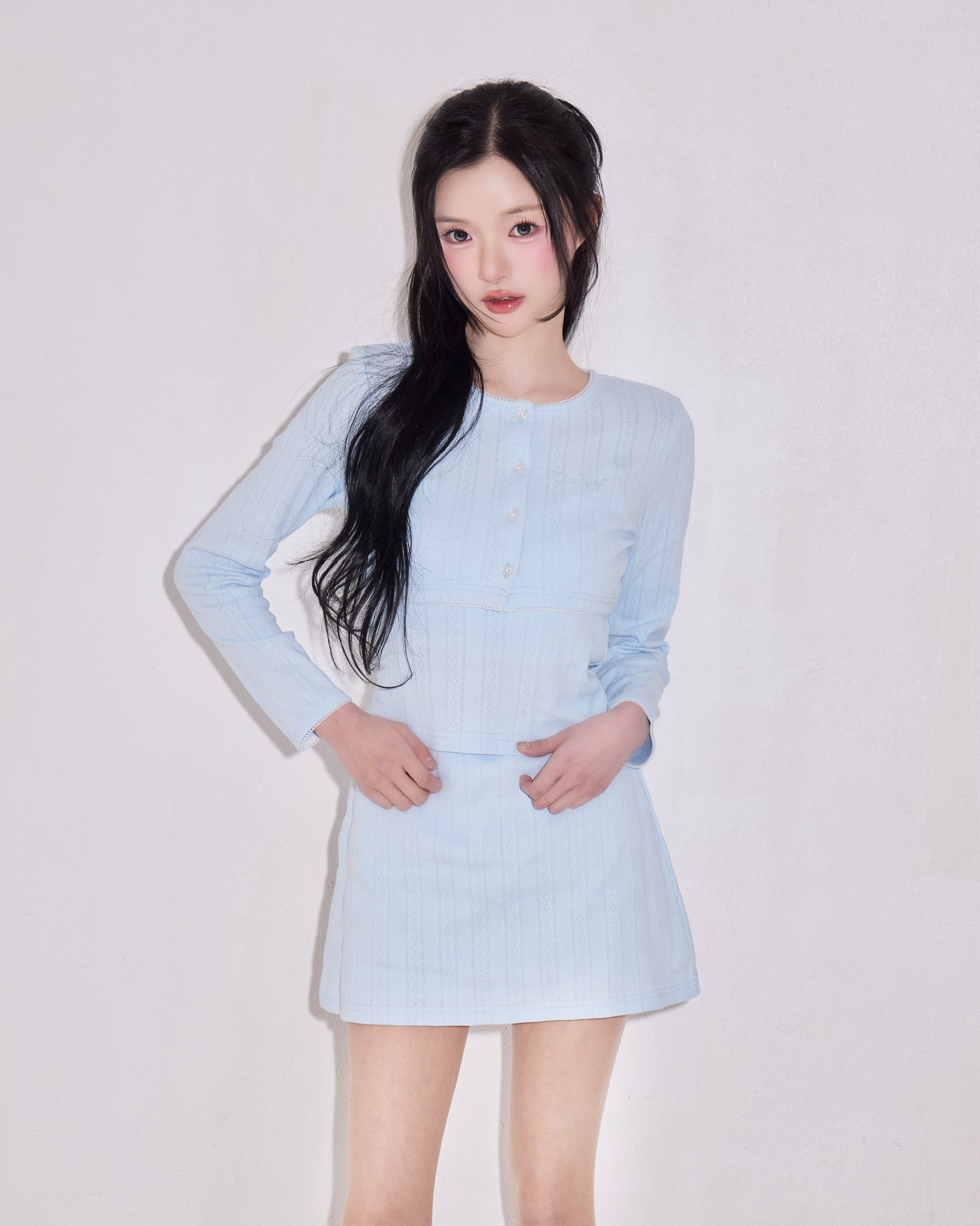 Garden cotton ribbon mini skirt