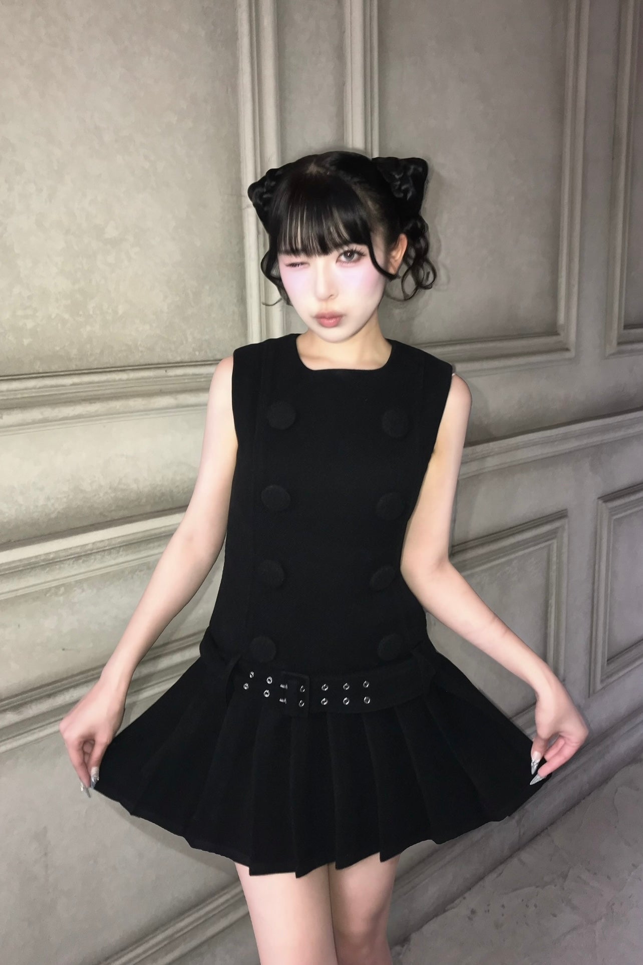 Parisienne double button one-piece