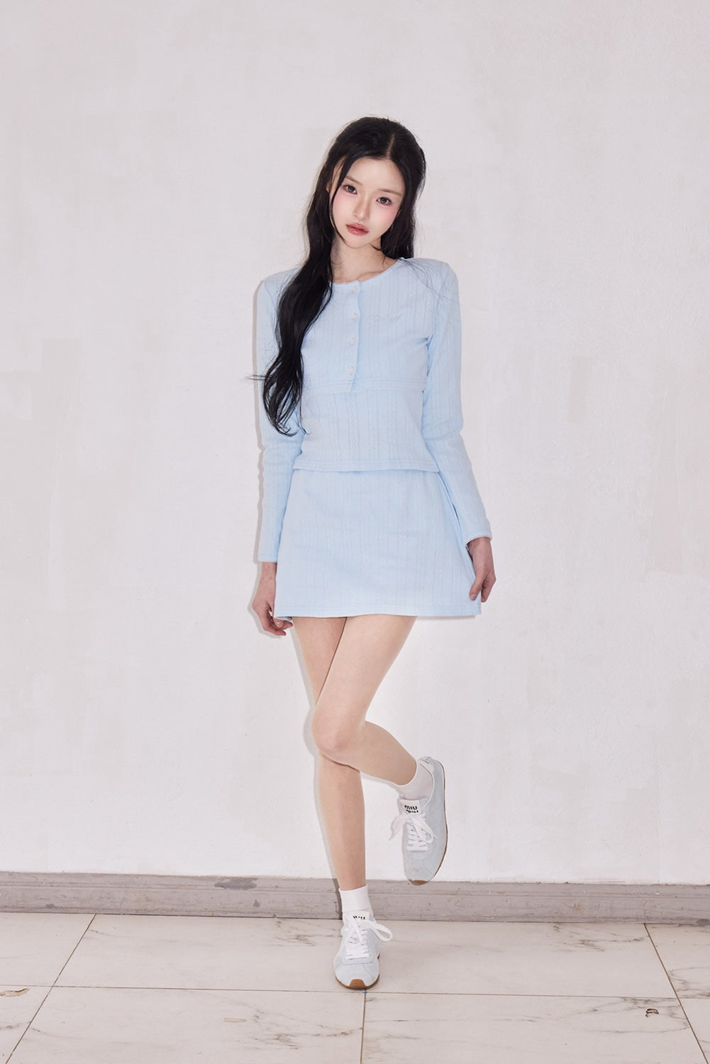 Garden cotton ribbon mini skirt