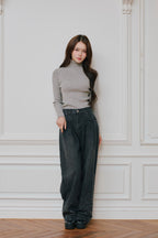 Bijou turtle neck knit tops