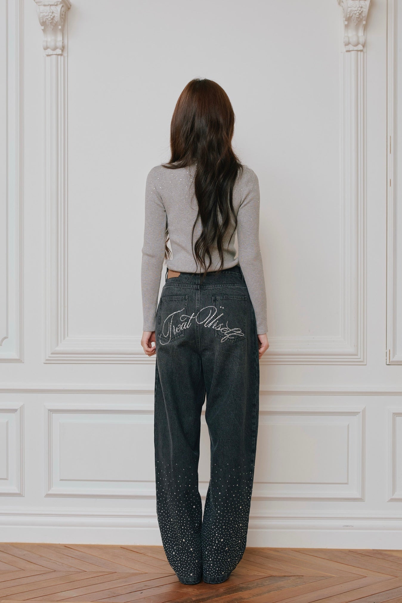 Treat Ürself Crystal bijou denim