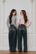 Treat Ürself Crystal bijou denim