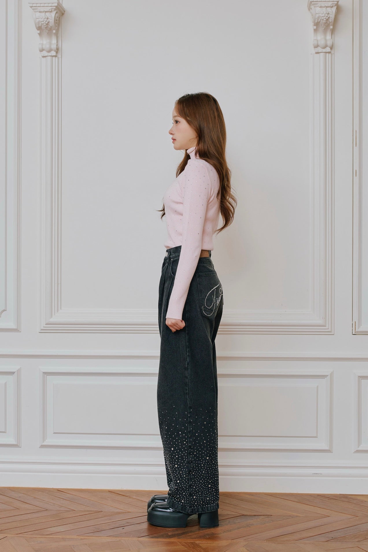 Treat Ürself Crystal bijou denim