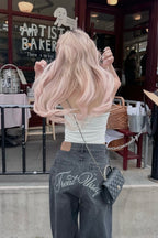 Treat Ürself Crystal bijou denim