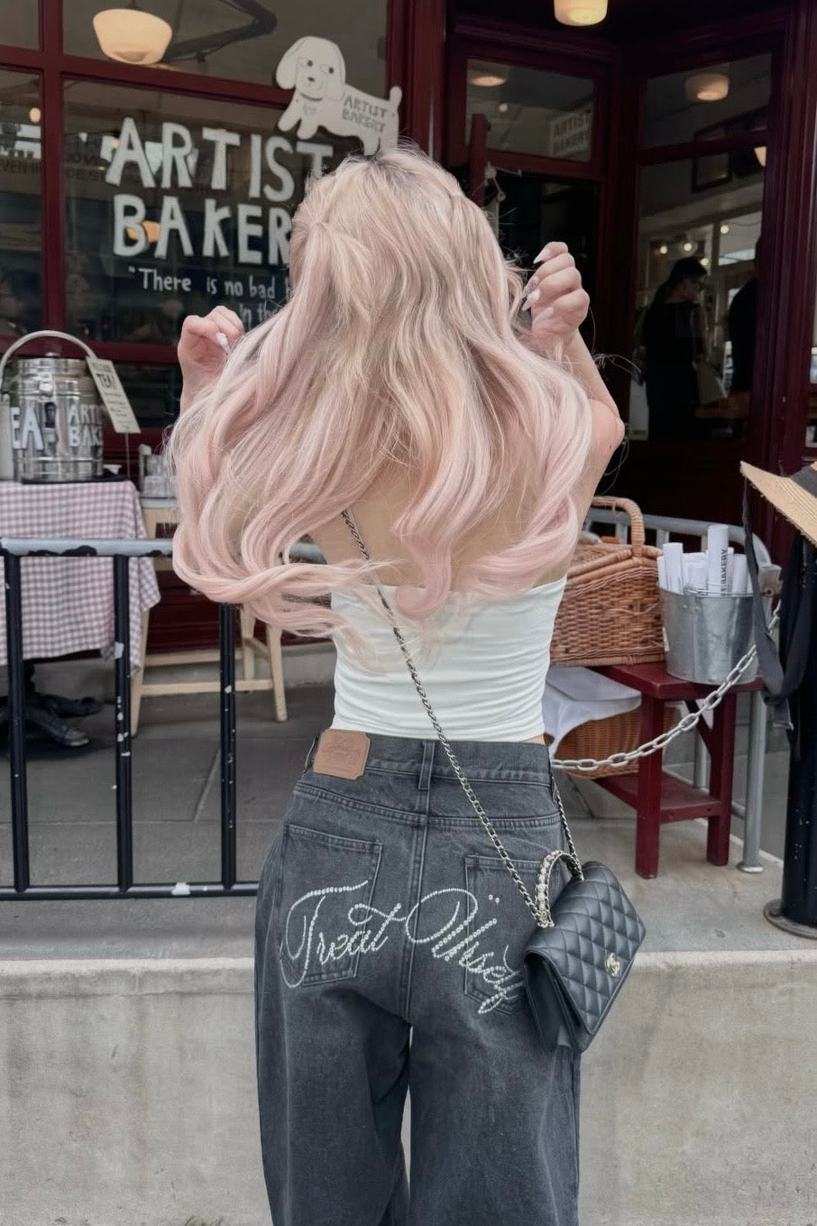 Treat Ürself Crystal bijou denim