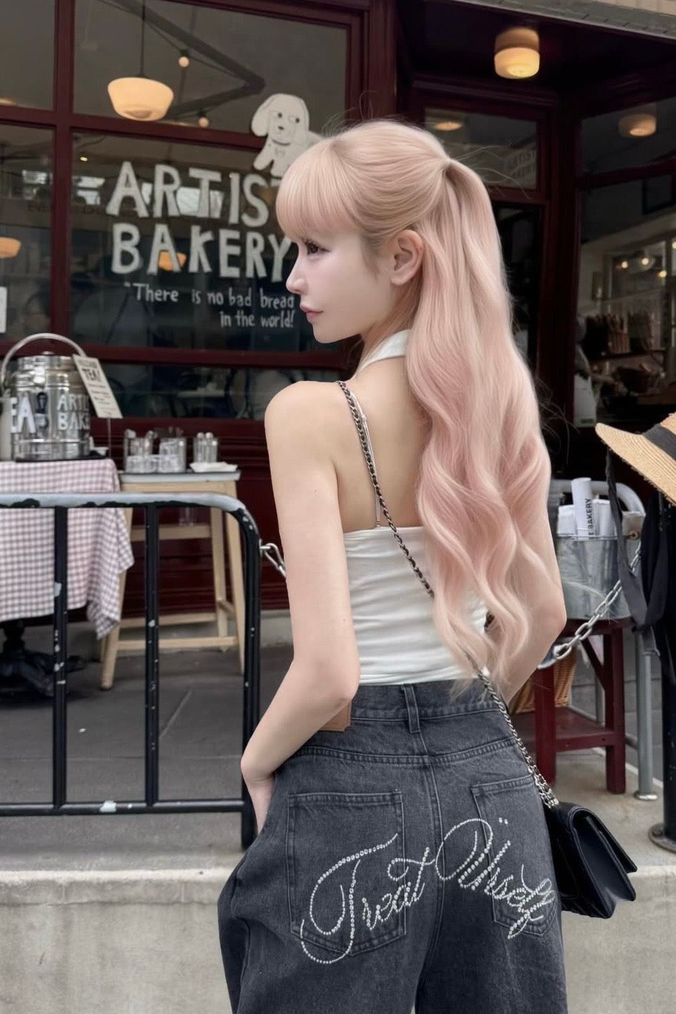 Treat Ürself Crystal bijou denim