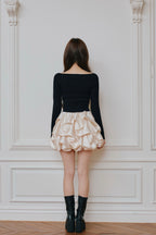 chou creme mini skirt