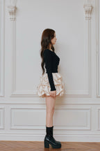 chou creme mini skirt