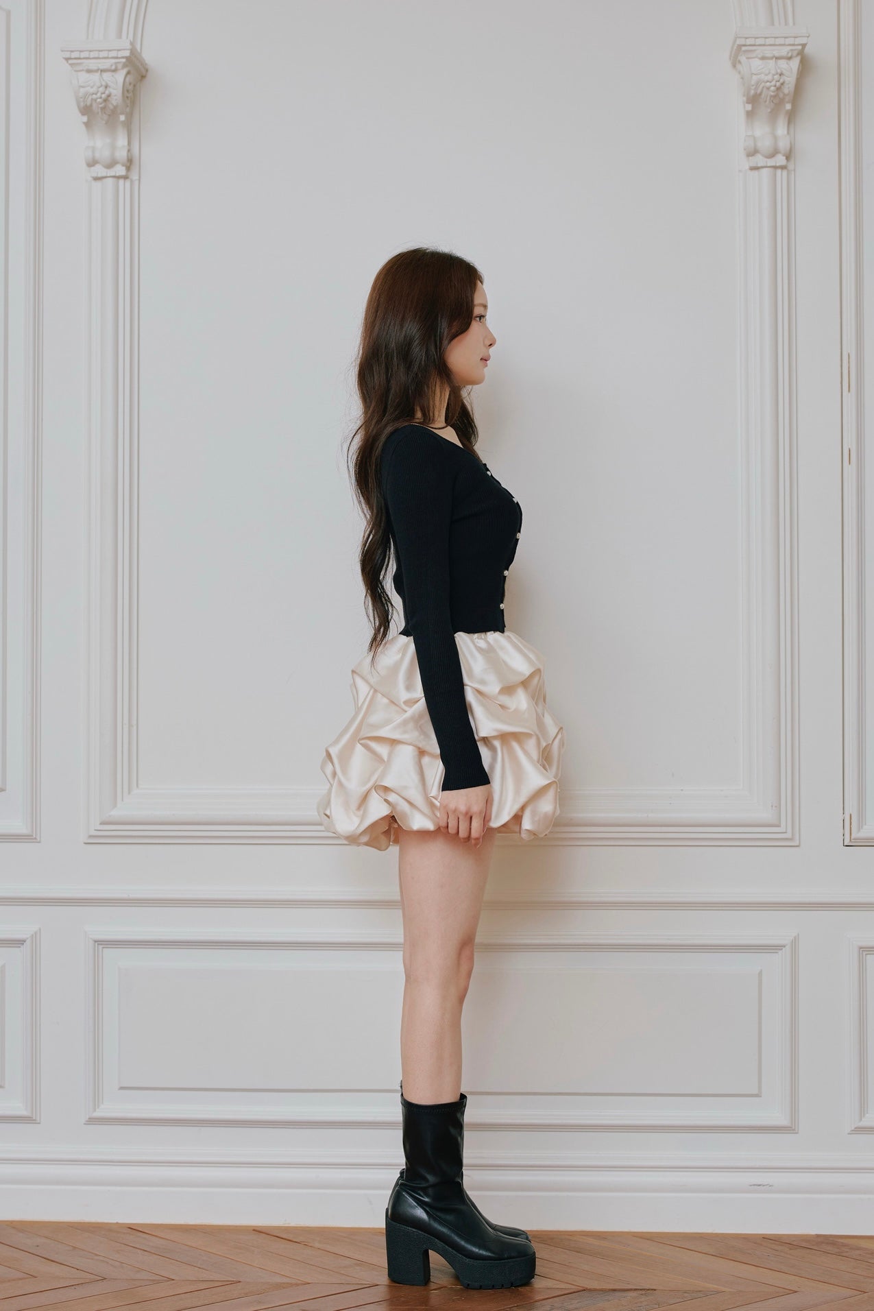 chou creme mini skirt