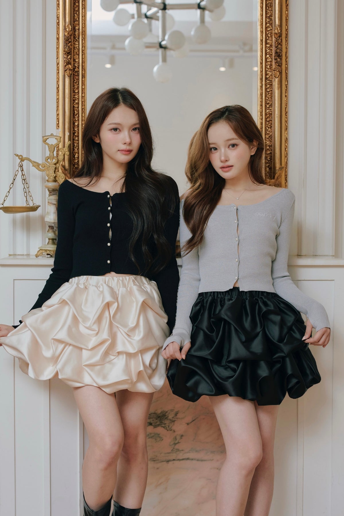 chou creme mini skirt