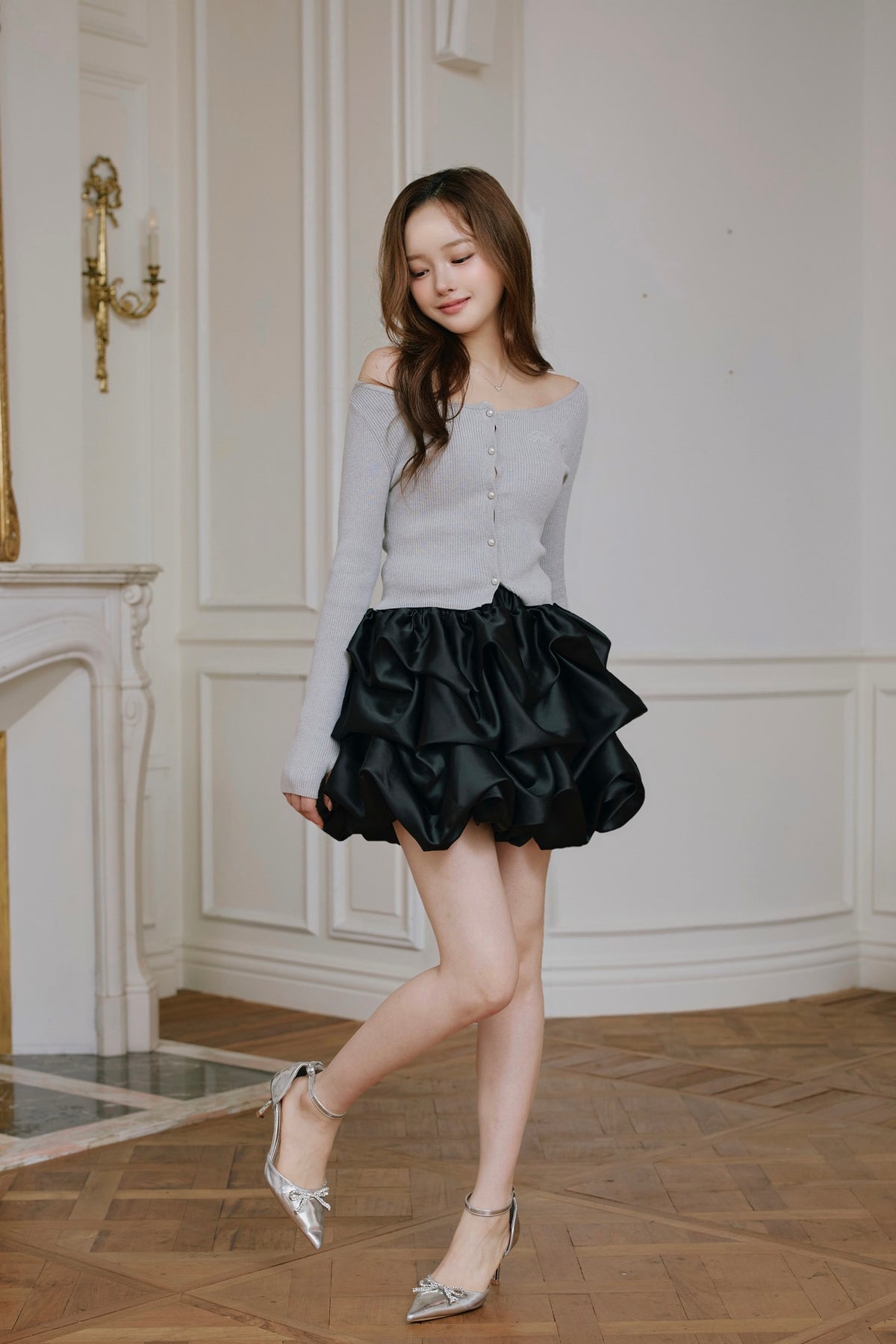 chou creme mini skirt