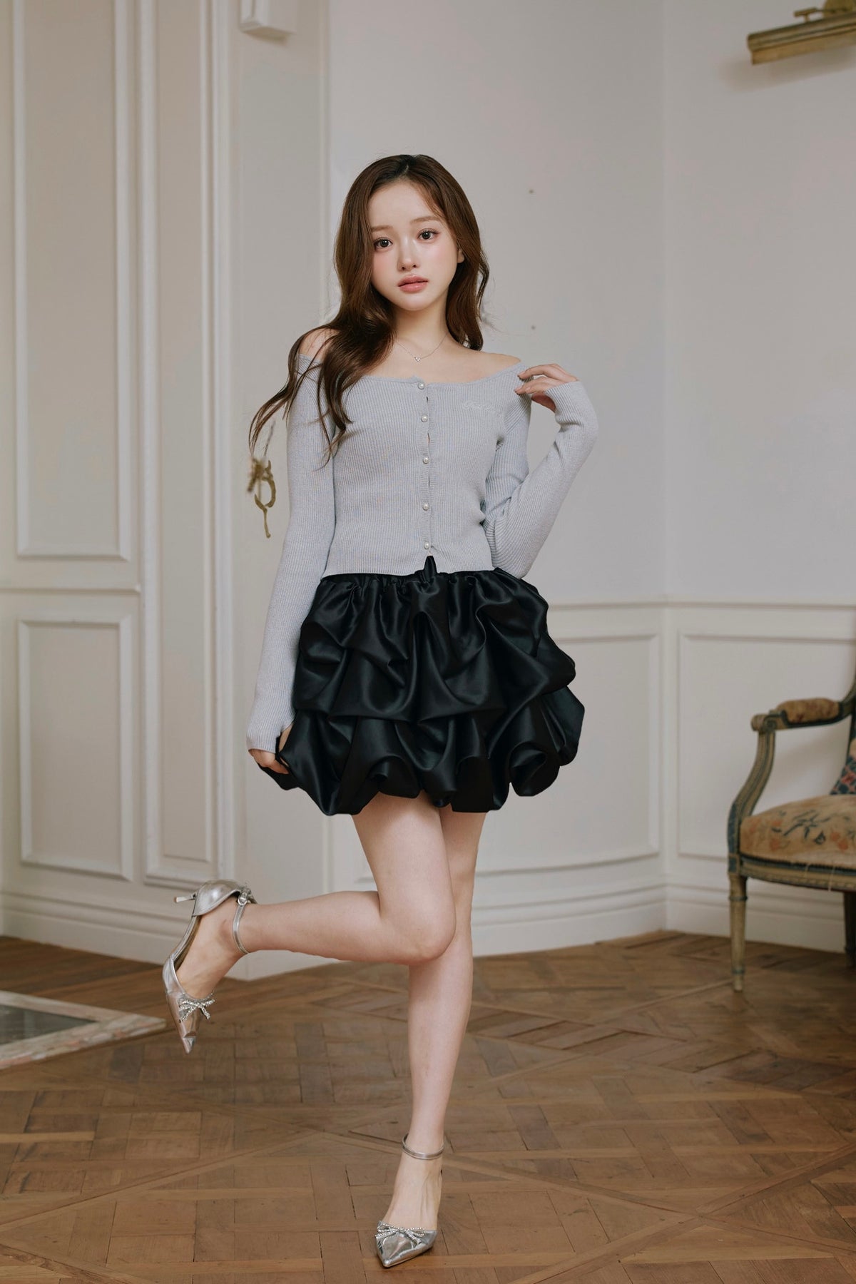 chou creme mini skirt