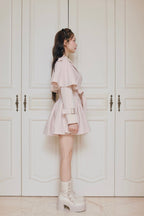 French cape trench coat