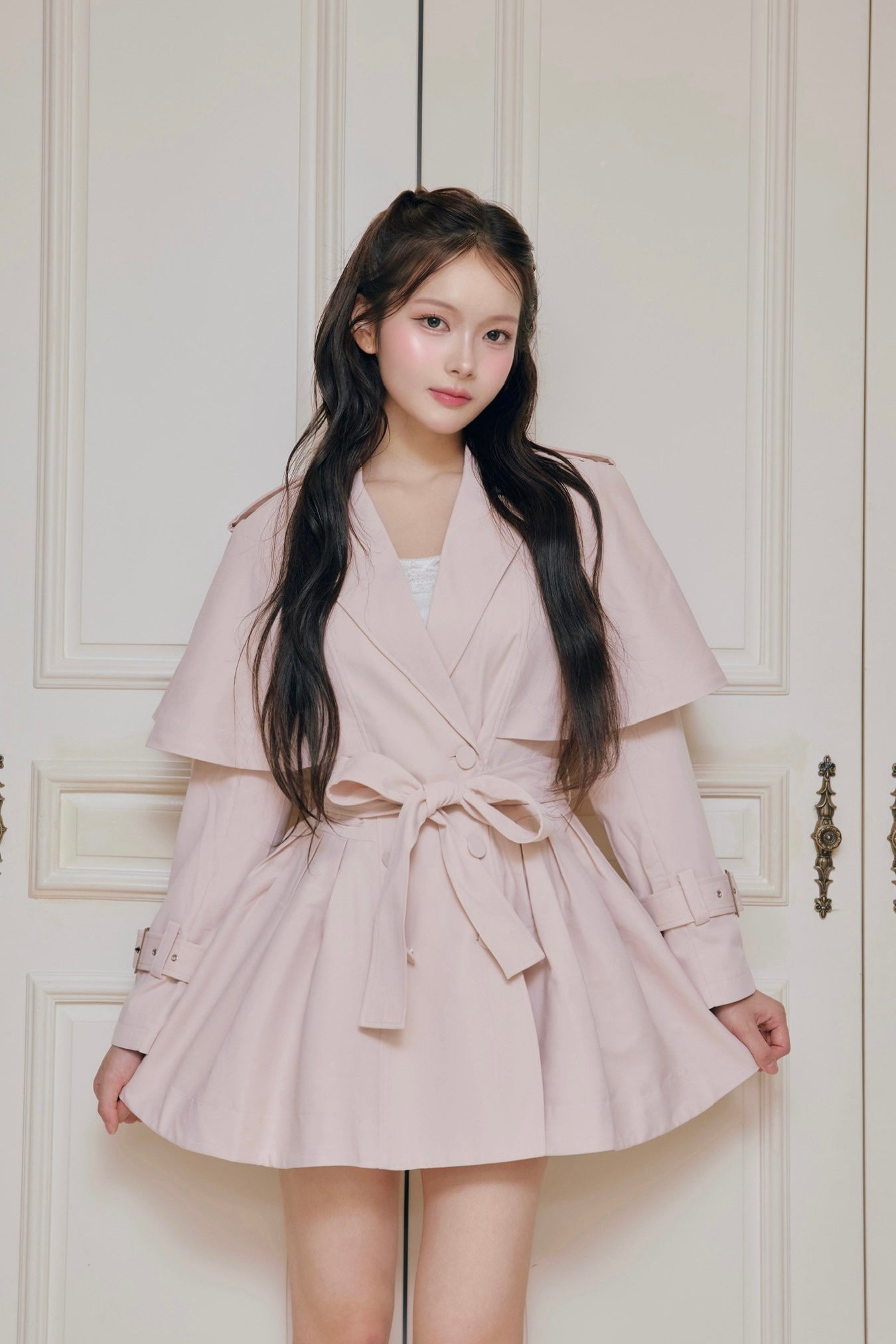 French cape trench coat