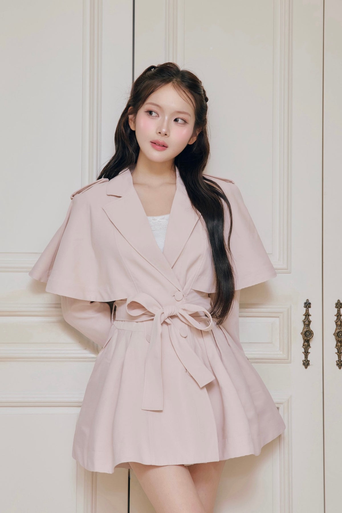 French cape trench coat