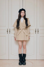 French cape trench coat