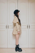 French cape trench coat