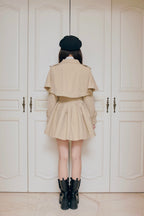 French cape trench coat