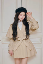 French cape trench coat