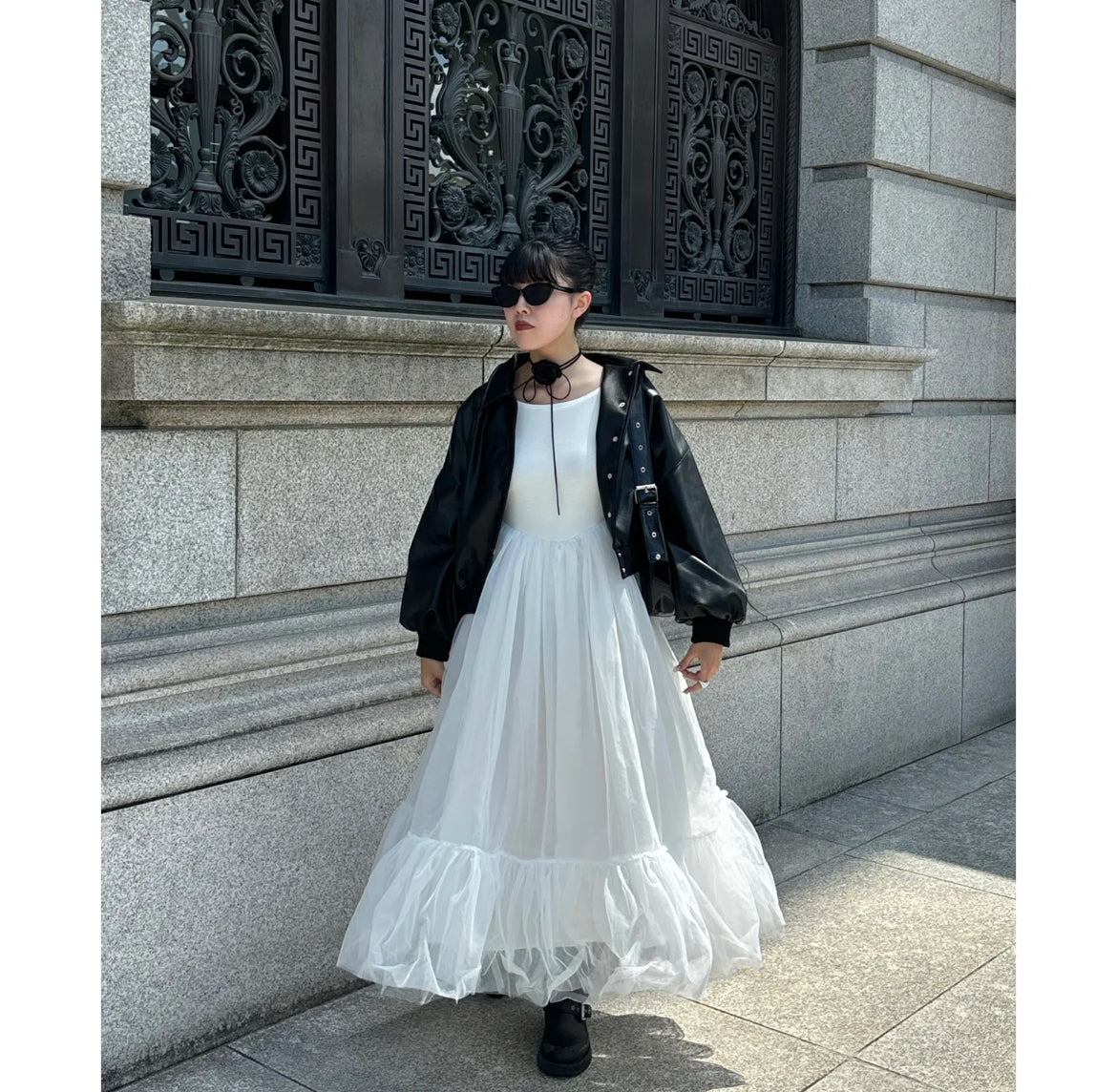 Ballet docking tulle long dress