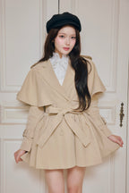 French cape trench coat