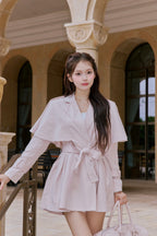 French cape trench coat