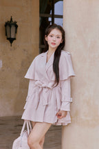 French cape trench coat