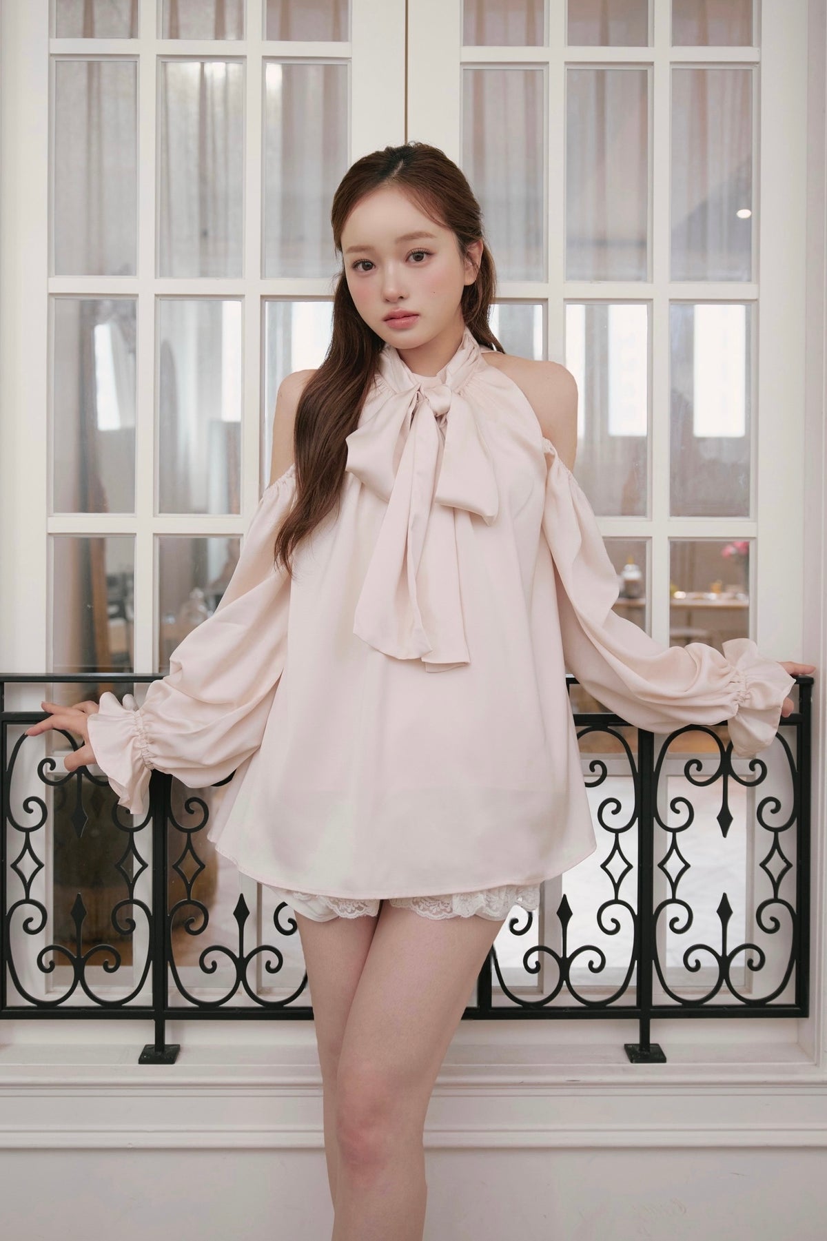 Sophie ribbon tunic blouse