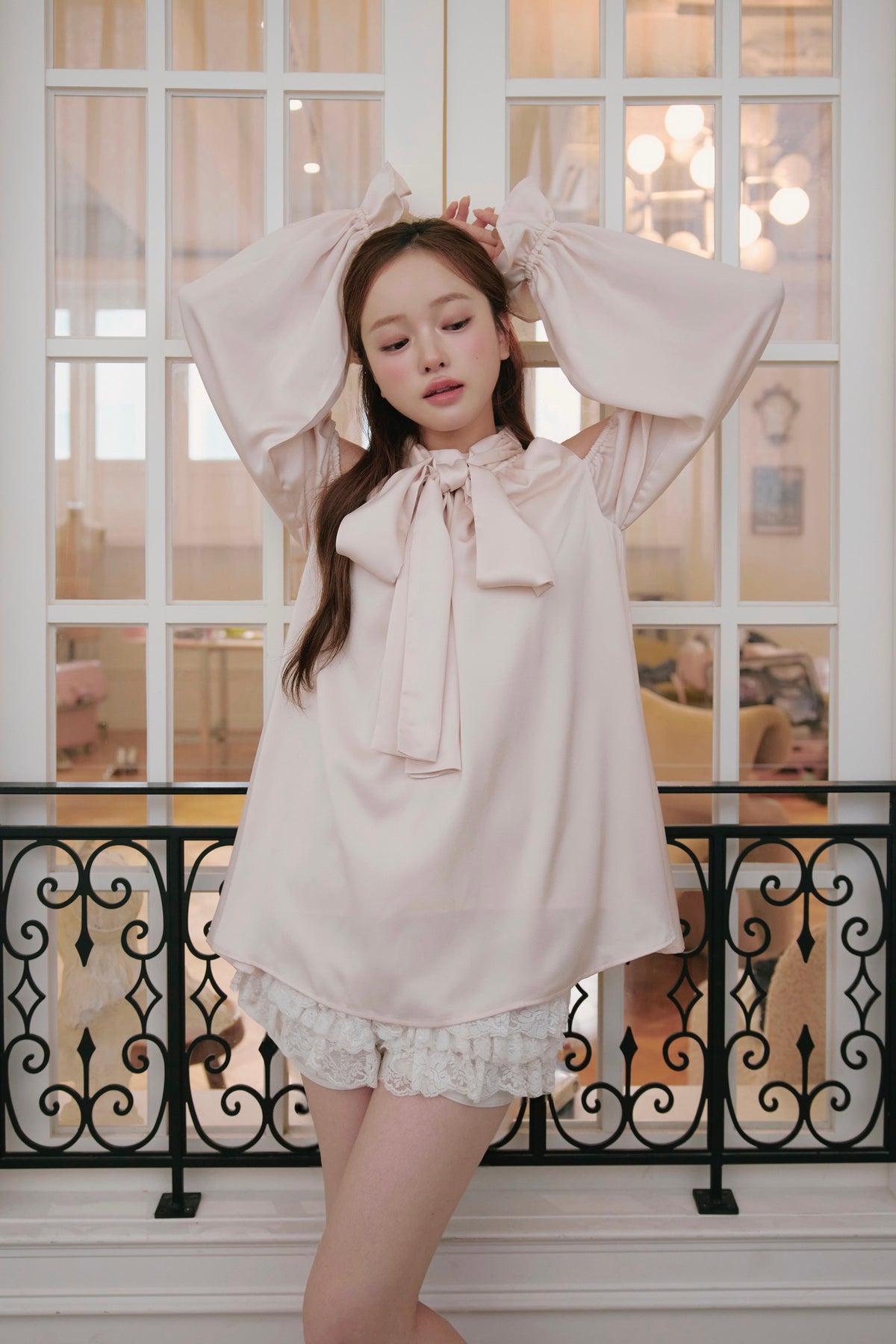 Sophie ribbon tunic blouse