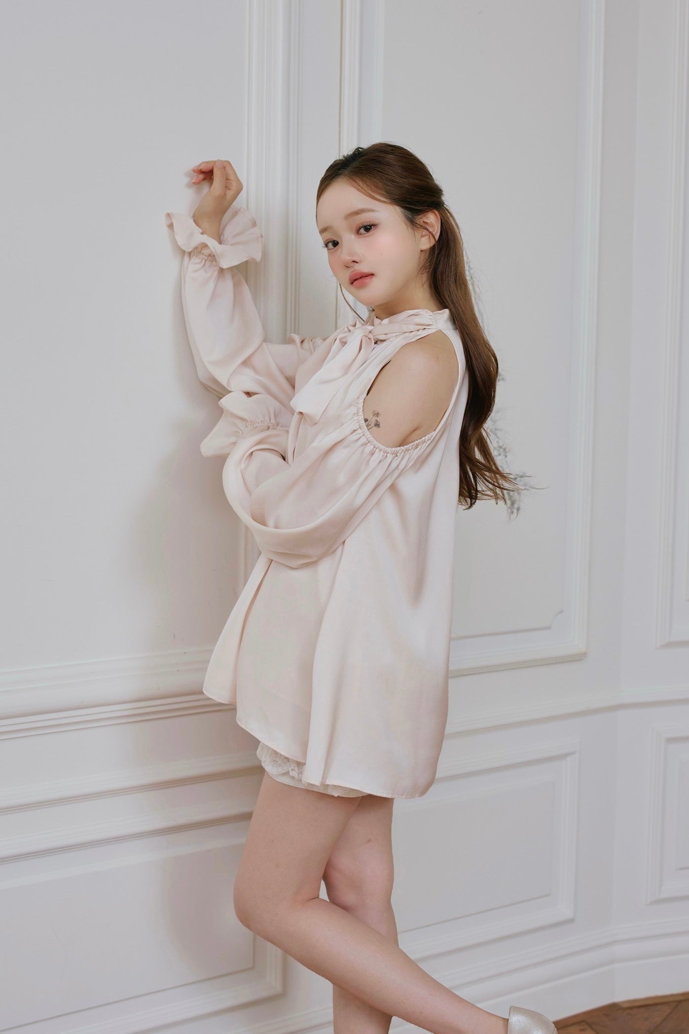 Sophie ribbon tunic blouse