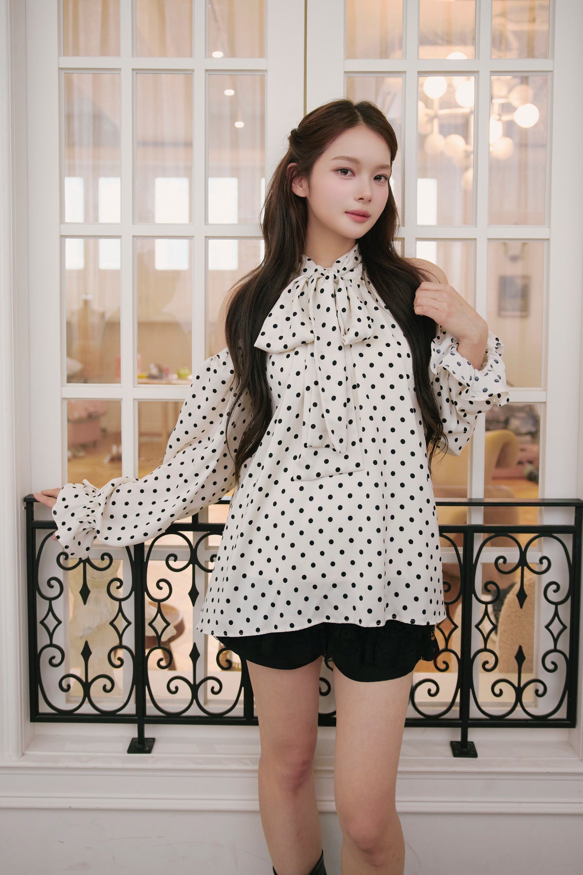 Sophie ribbon tunic blouse