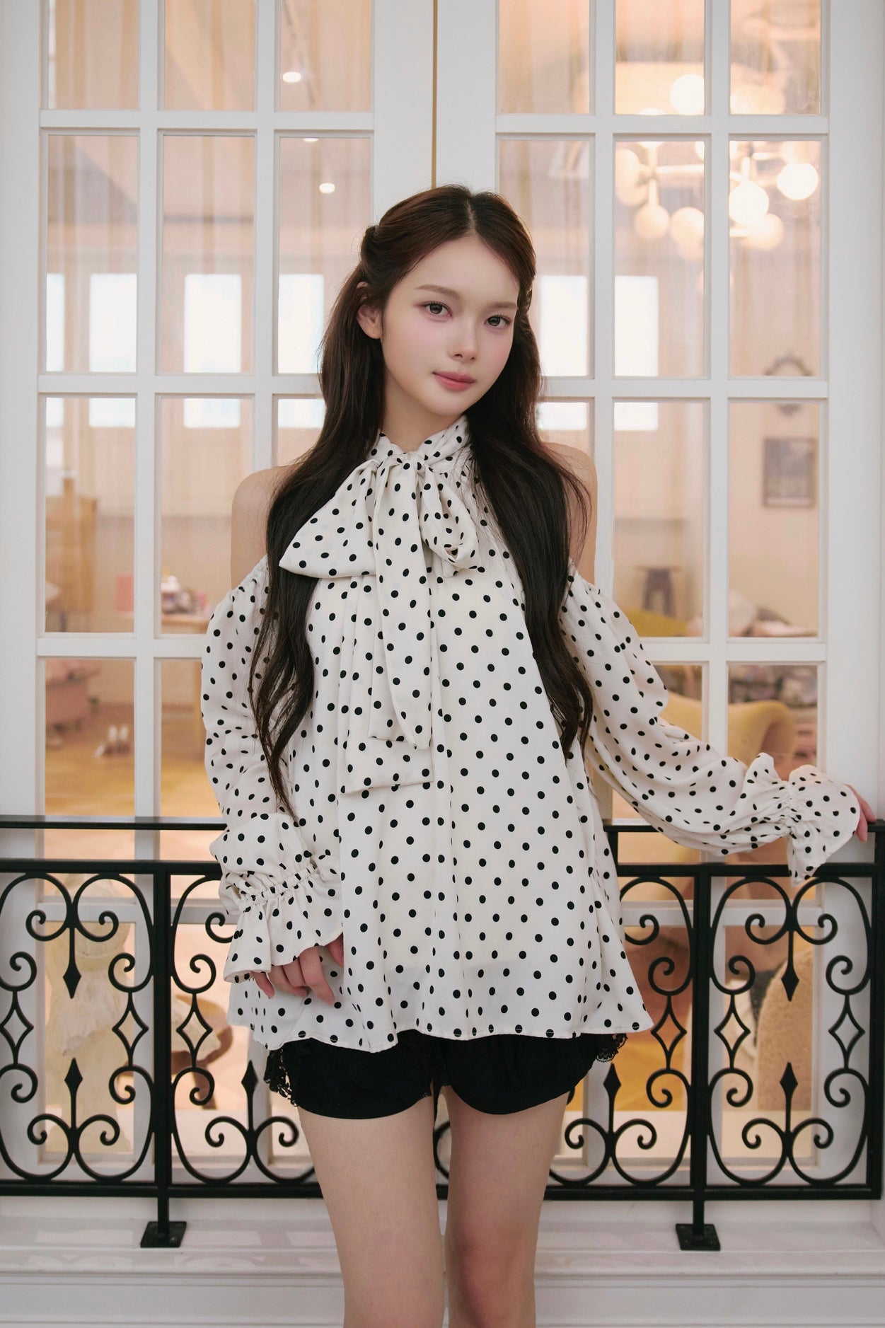Sophie ribbon tunic blouse