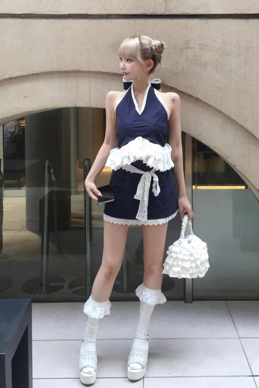 eyelet lace sailor set up
