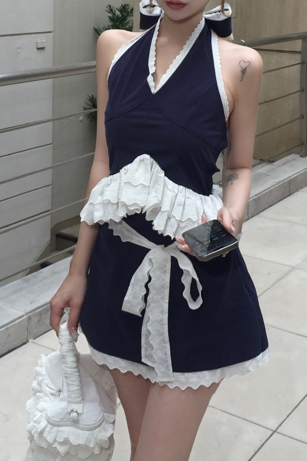 eyelet lace sailor set up