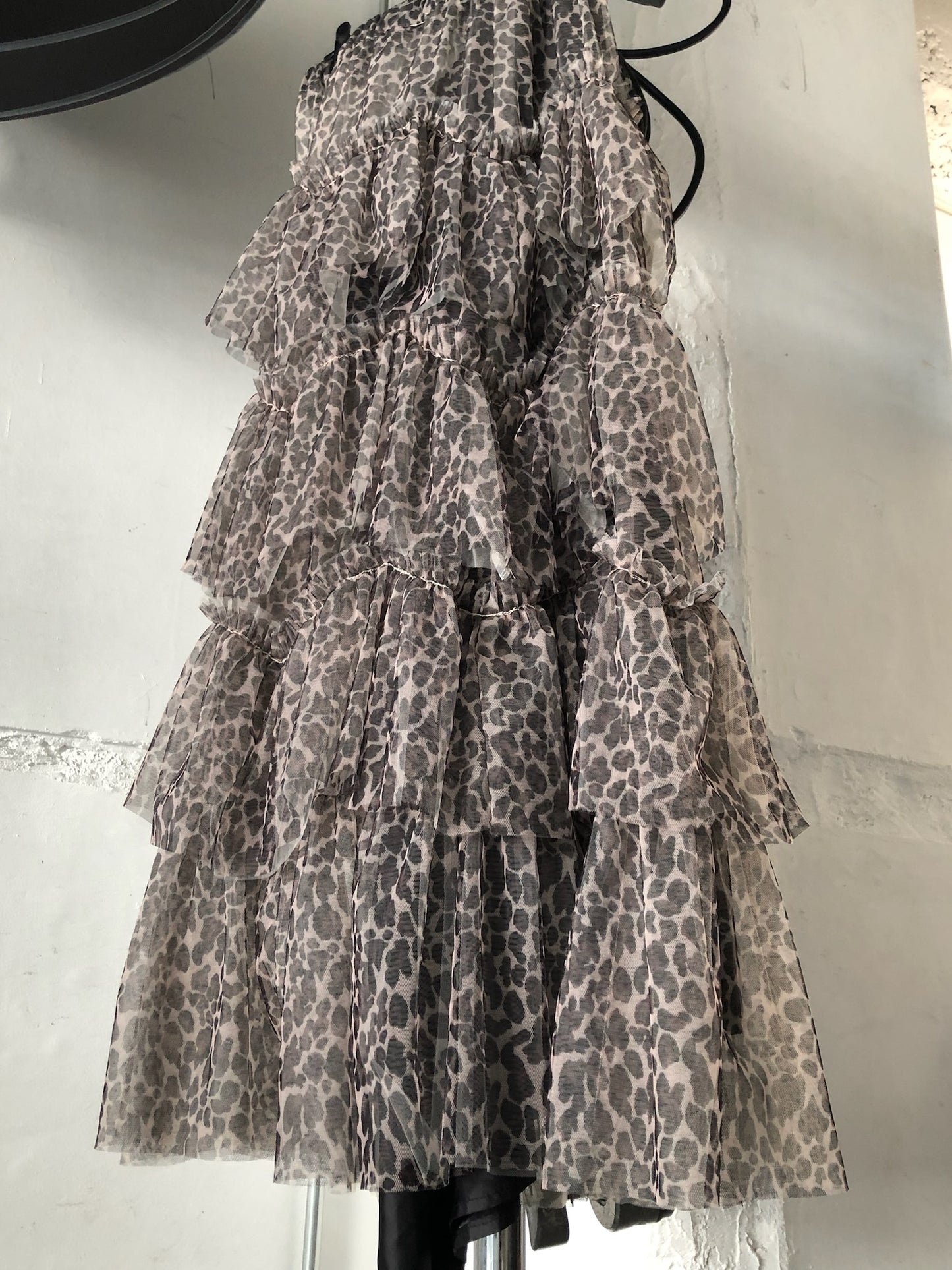 "Ballerina" leopard tiered skirt