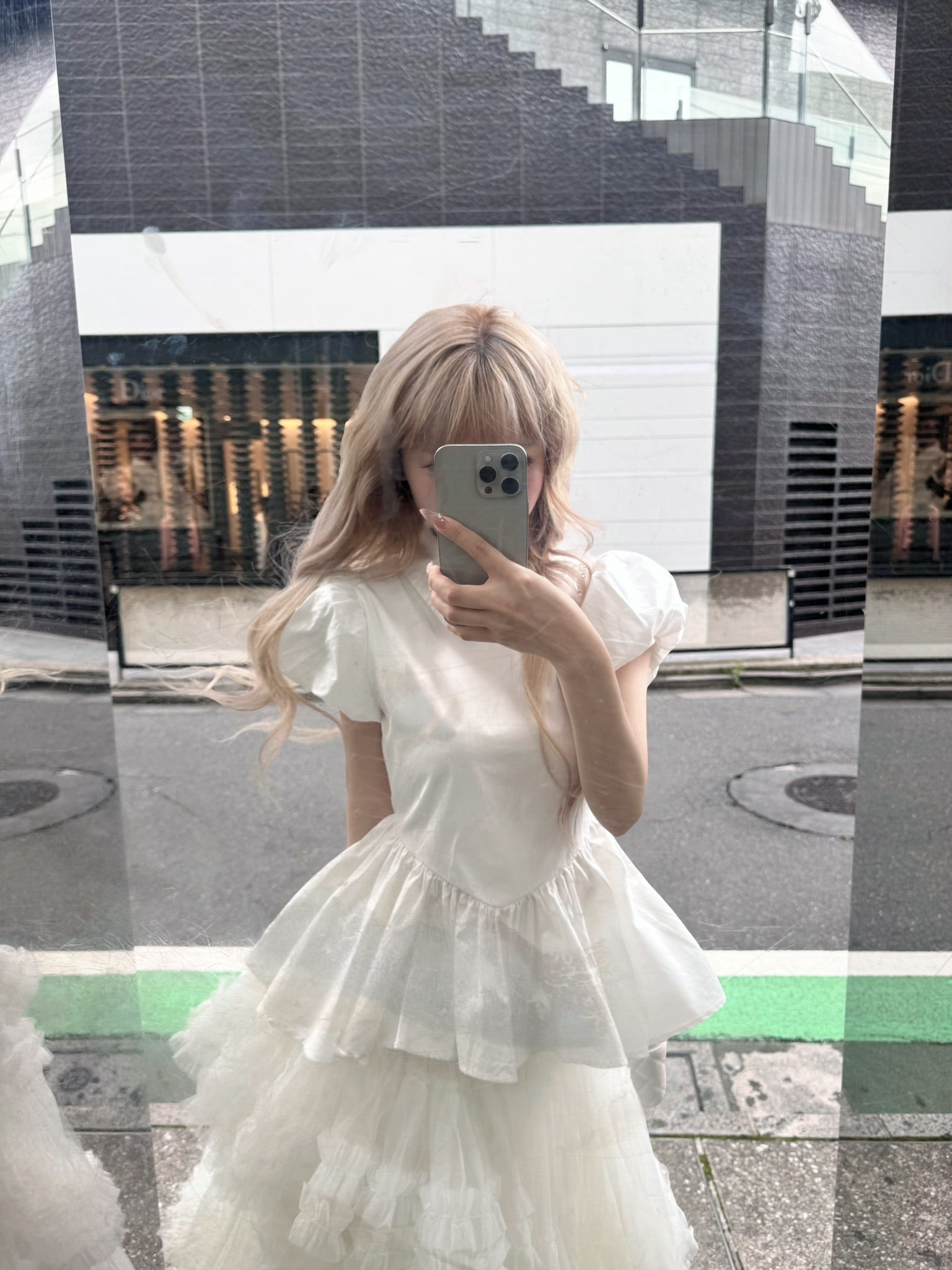 Petal sleeve peplum shirts