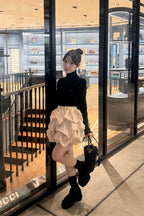 chou creme mini skirt