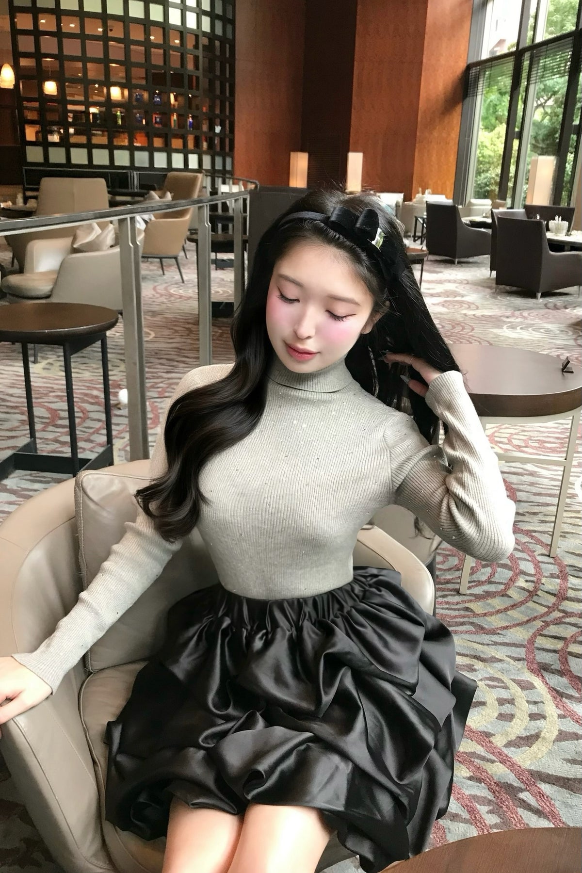 chou creme mini skirt