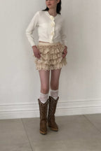 Rose embroidery western boots