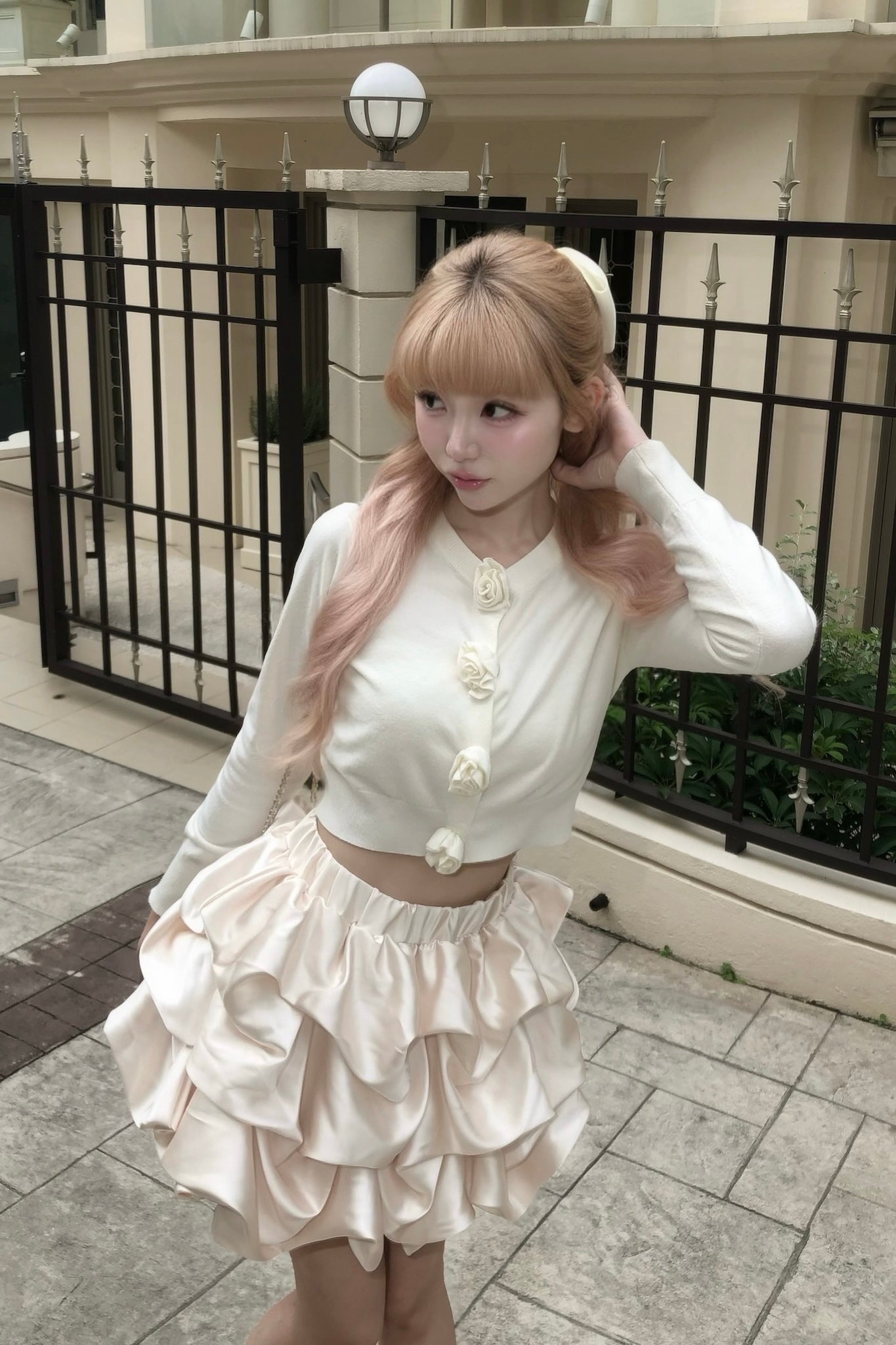 chou creme mini skirt
