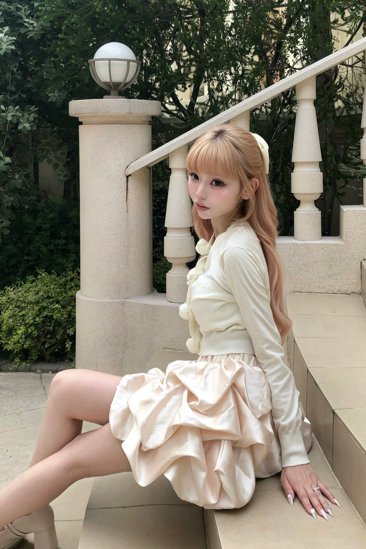 chou creme mini skirt