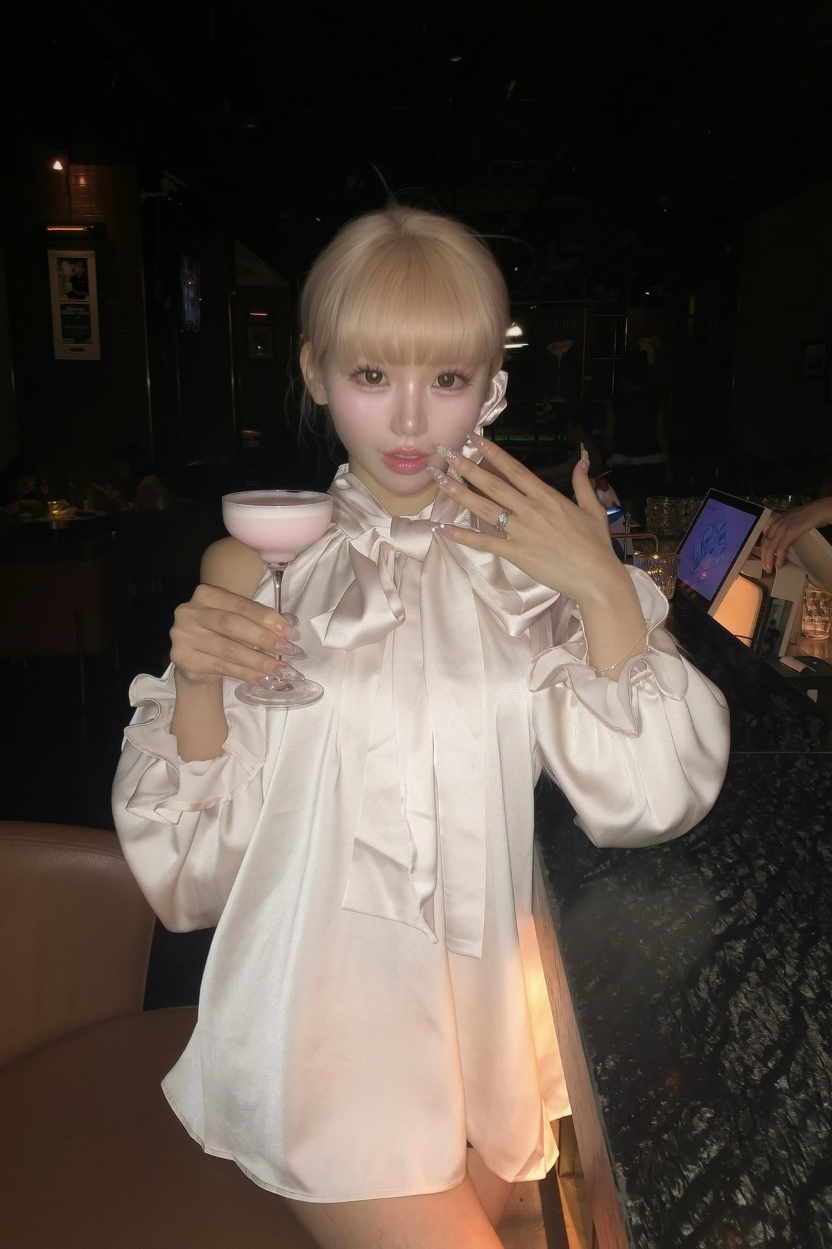 Sophie ribbon tunic blouse