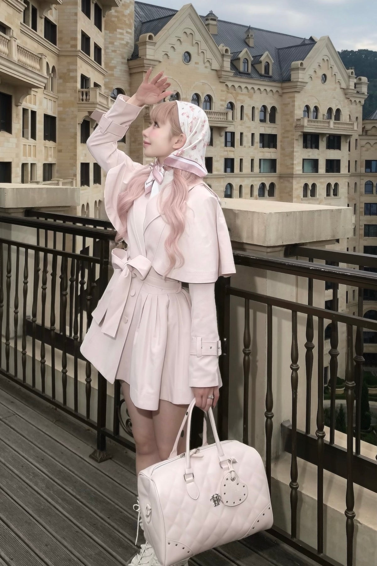 French cape trench coat